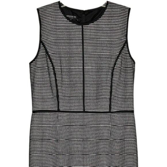 Lafayette 148 Bree Sleeveless Check Sheath Dress - Black/White - 6 - Picture 3 of 11